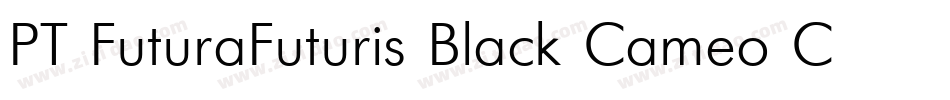 PT FuturaFuturis Black Cameo Cyrillic字体转换